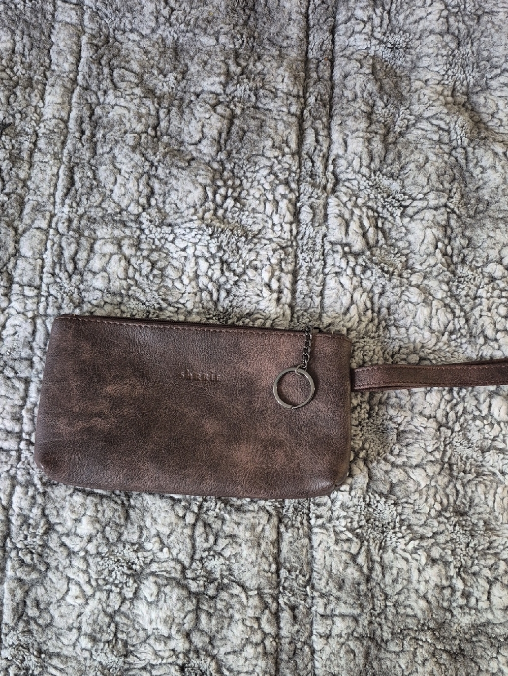 Shrrie 🖤  Brown Leather Wristlet Clutch